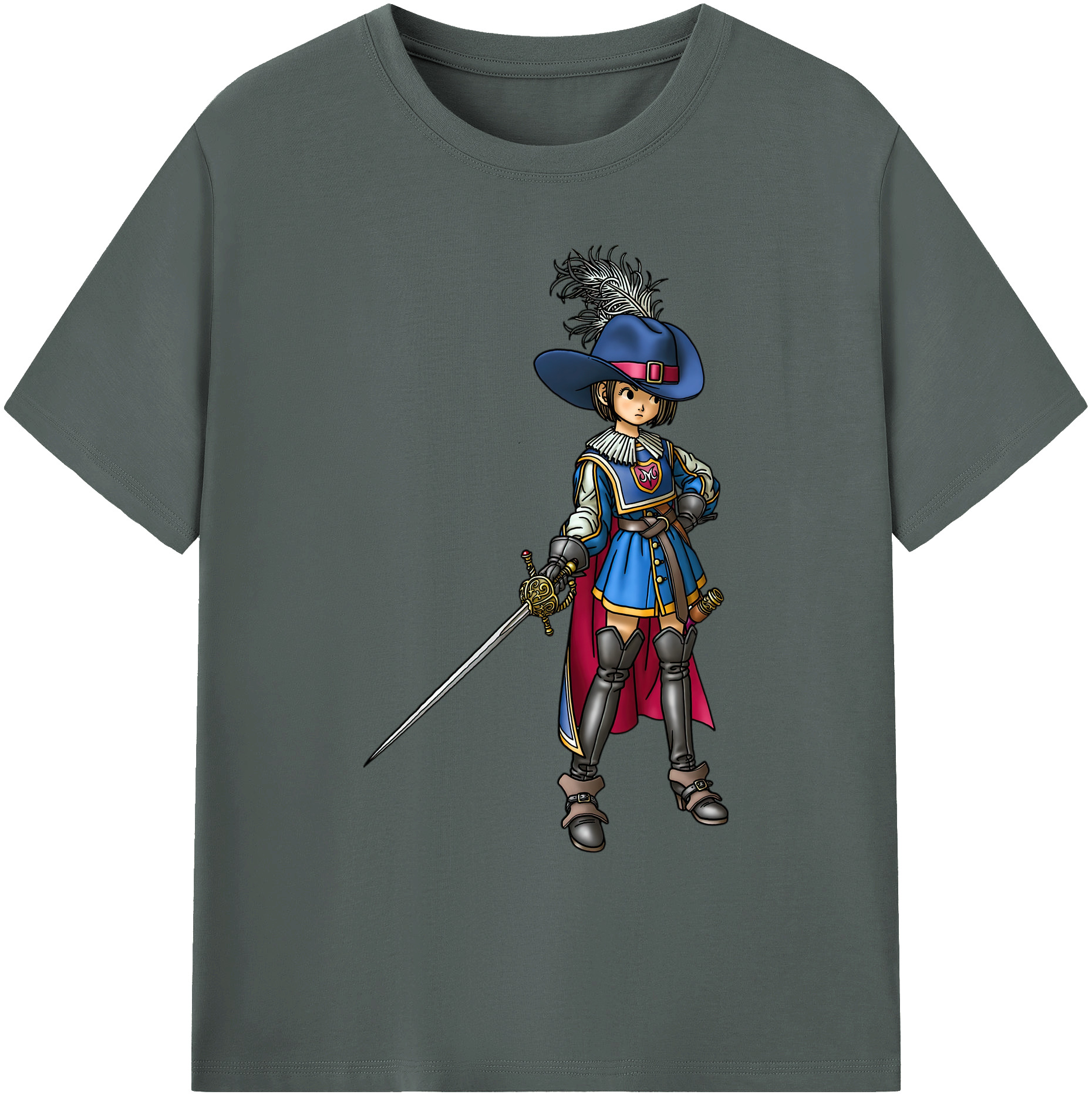 （画像用） ドラゴンクエスト Doragon Kuesuto Dragon Quest 綿100％ メンズ半袖Tシャツ｜肌触りやわらか＆通気性